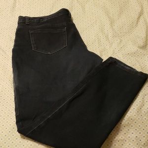 Dark blue wash denim jeans